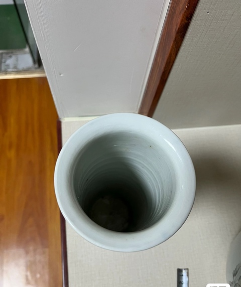 古玩陶瓷仕女紋青花花觚真品鑒賞圖