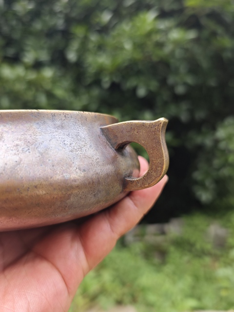 古玩銅器銅爐板耳押經爐真品鑒賞圖