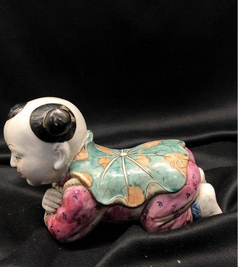 古玩陶瓷孩兒枕真品鑒賞圖