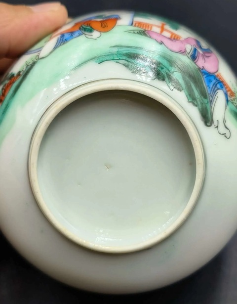 古玩陶瓷民國粉彩仕女茶碗拍賣，當(dāng)前價格76元