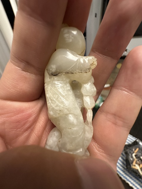 古玩玉器和田玉雕“劉海戲金蟾”真品鑒賞圖
