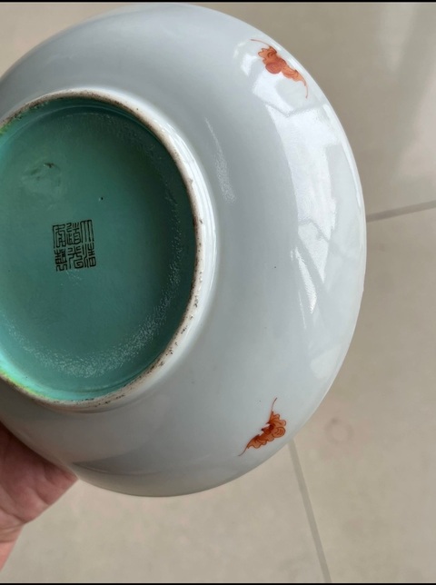 古玩陶瓷粉彩盤真品鑒賞圖