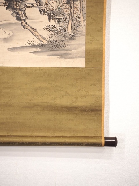 古玩字畫海仙款水墨寫意山水真品鑒賞圖