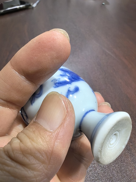 古玩陶瓷青花高足杯真品鑒賞圖