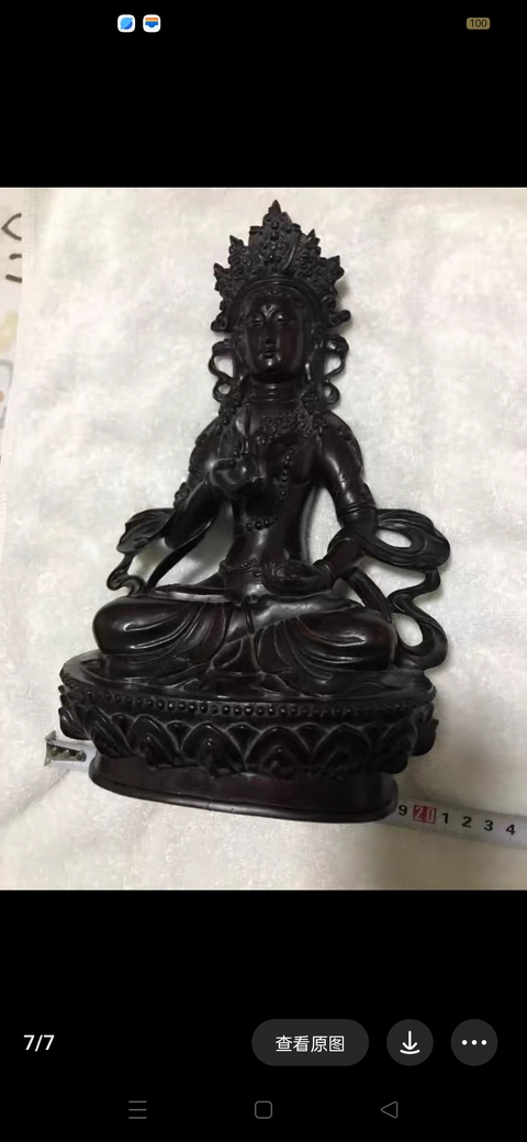古玩雜項木雕佛像真品鑒賞圖