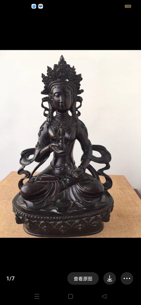 古玩雜項木雕佛像真品鑒賞圖