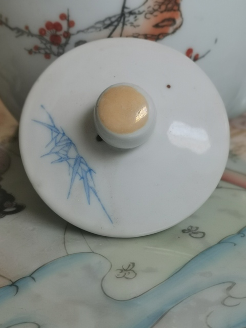 古玩陶瓷精品567粉彩松鶴紋茶壺拍賣，當前價格620元