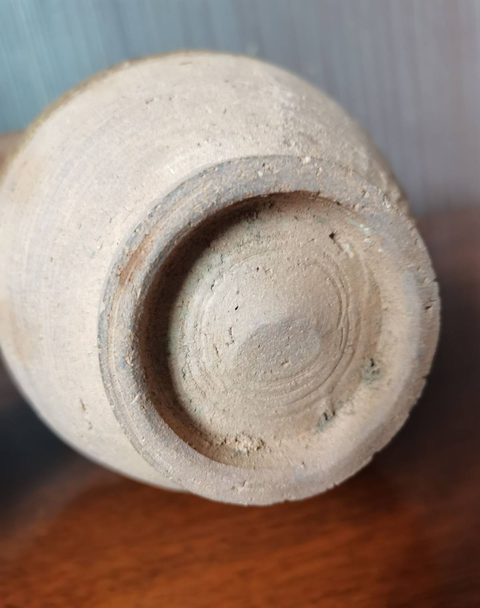 古玩陶瓷婺州窯黃釉四系罐真品鑒賞圖