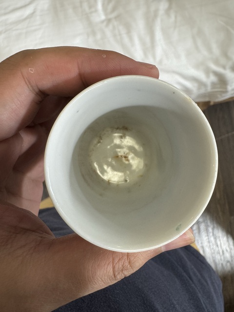 古玩陶瓷民國釉下彩杯真品鑒賞圖