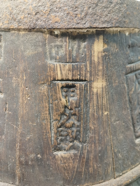 古玩雜項(xiàng)銘文木桶真品鑒賞圖