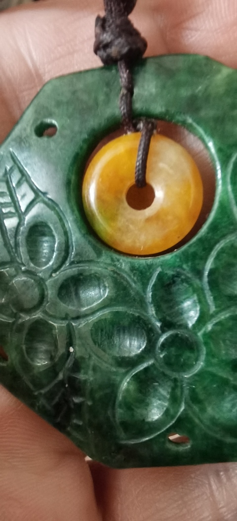 古玩玉器翡翠花卉題材佩真品鑒賞圖