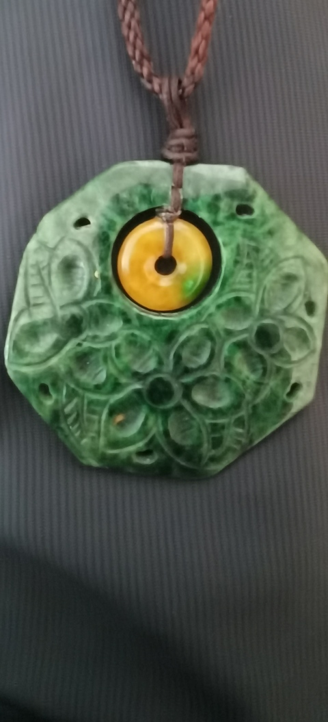 古玩玉器翡翠花卉題材佩真品鑒賞圖