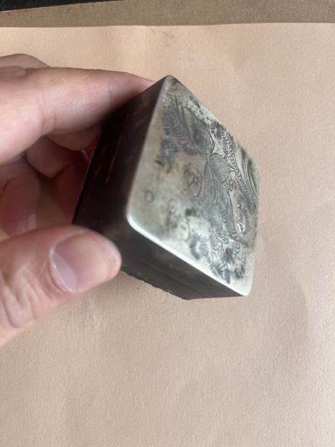 古玩雜項銅墨盒真品鑒賞圖