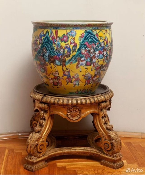 古玩陶瓷刀馬人缸真品鑒賞圖