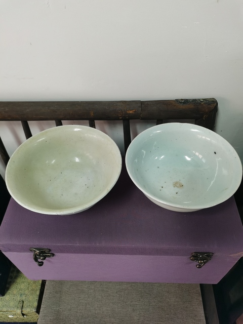 古玩陶瓷宋末元代 影青碗一對拍賣，當前價格1600元