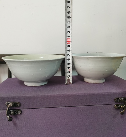 古玩陶瓷宋末元代 影青碗一對拍賣，當前價格1600元