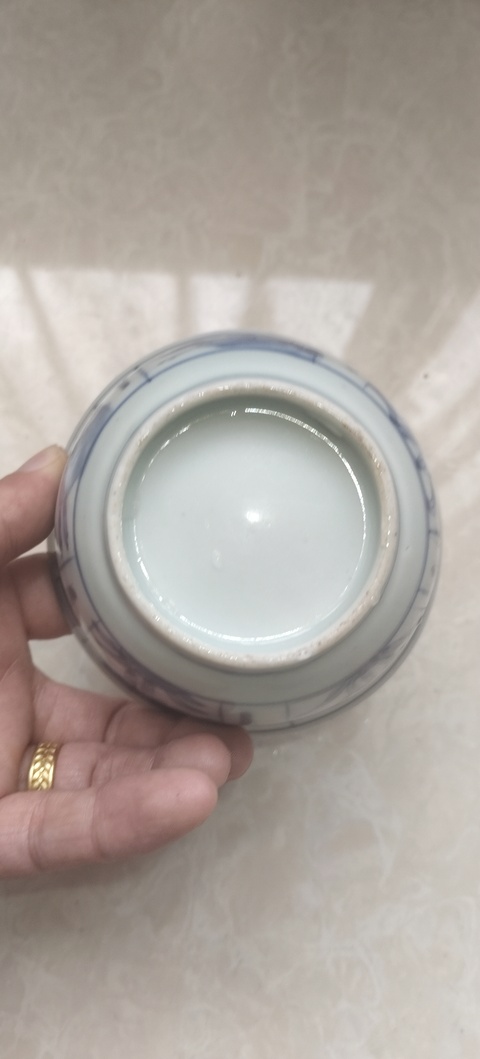 古玩陶瓷花鳥紋青花杯真品鑒賞圖