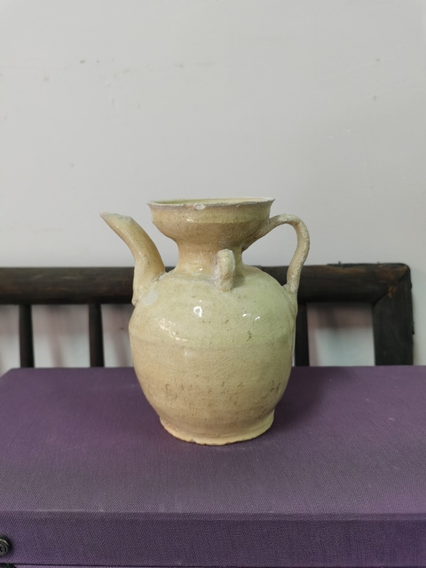 古玩陶瓷青白釉盤口壺真品鑒賞圖