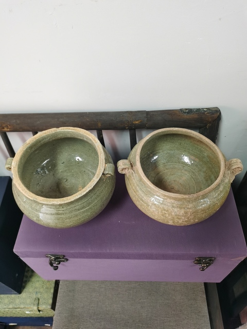 古玩陶瓷青釉雙耳罐真品鑒賞圖