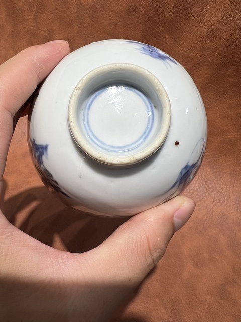 古玩陶瓷青花釉里紅花卉紋茶碗拍賣，當前價格5500元