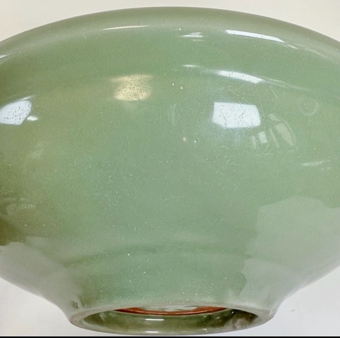 古玩陶瓷元代龍泉窯青釉盤真品鑒賞圖
