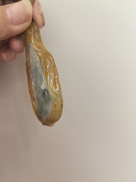 古玩玉器翡翠雕“一路有你”掛件拍賣，當(dāng)前價(jià)格5288元