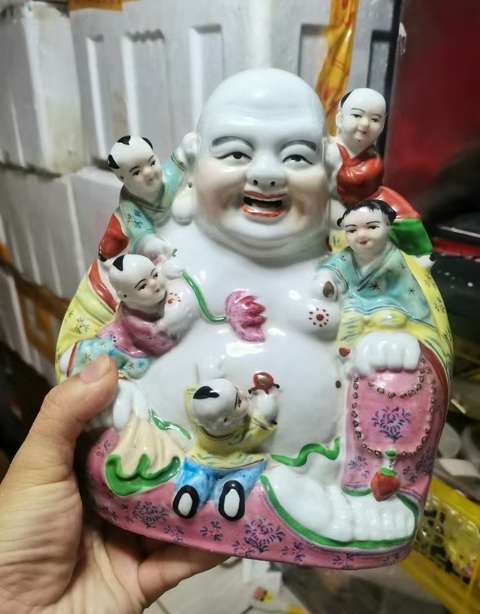 古玩陶瓷五子鬧佛真品鑒賞圖
