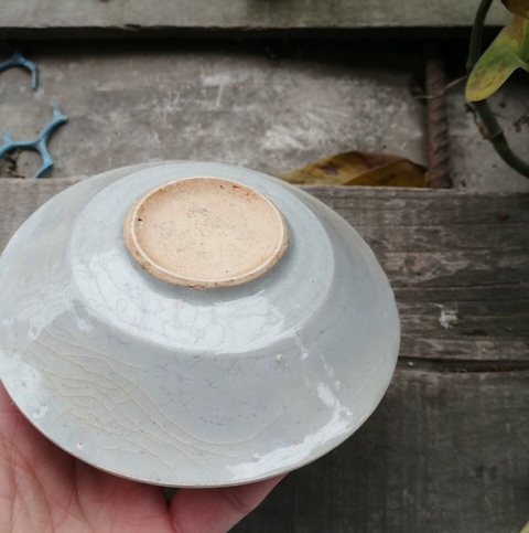 古玩陶瓷青白釉折腰盤真品鑒賞圖