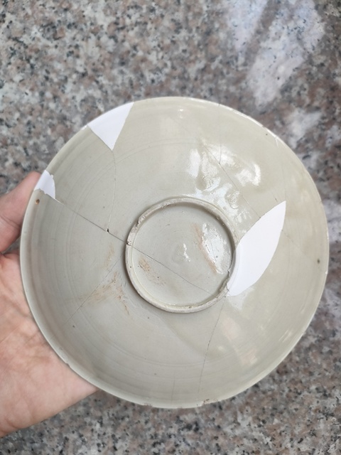 古玩陶瓷定窯白瓷刻花盤拍賣，當前價格2200元