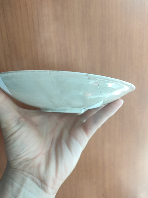 古玩陶瓷定窯白瓷刻花盤拍賣，當前價格2200元