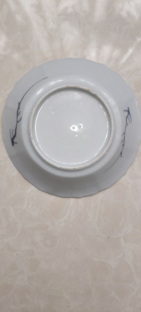 古玩陶瓷青花雉雞牡丹圖盤真品鑒賞圖