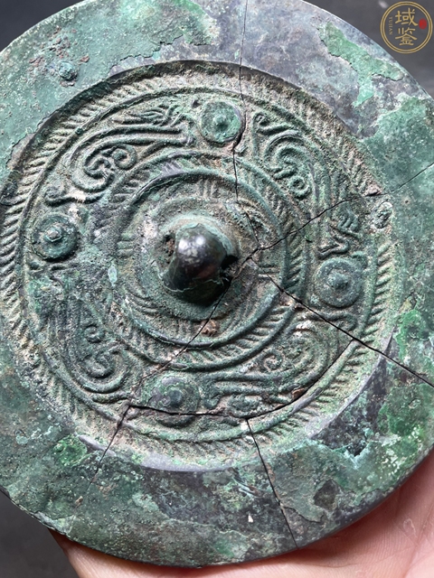 古玩銅器西漢四乳四虺鏡真品鑒賞圖