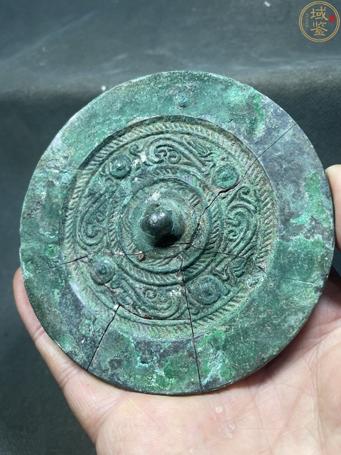 古玩銅器西漢四乳四虺鏡真品鑒賞圖