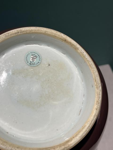 古玩陶瓷霽紅釉琵琶尊真品鑒賞圖
