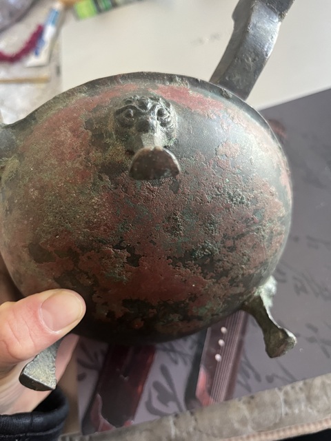 古玩銅器漢代青銅盉真品鑒賞圖