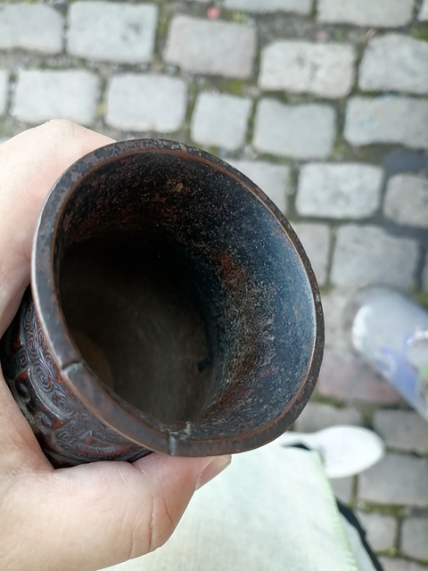 古玩銅器銅花瓶真品鑒賞圖