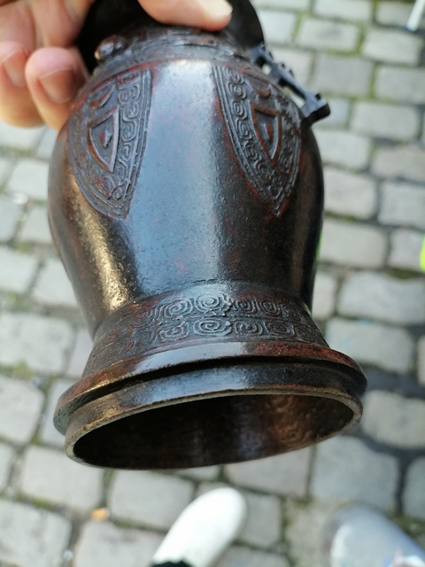 古玩銅器銅花瓶真品鑒賞圖