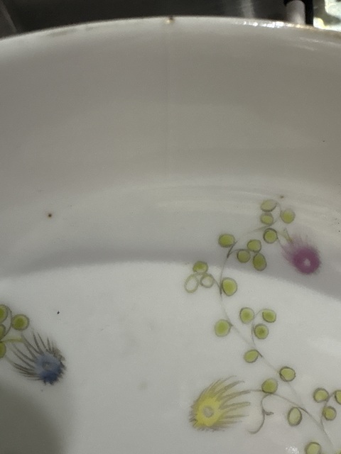 古玩陶瓷花卉紋粉彩盤拍賣,當前價格660元