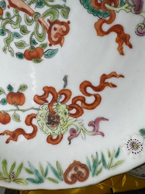 古玩陶瓷清道光 粉彩盤真品鑒賞圖