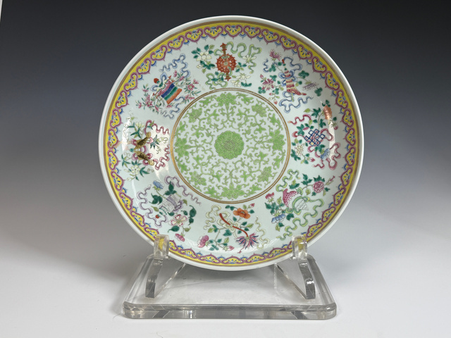 古玩陶瓷粉彩盤真品鑒賞圖