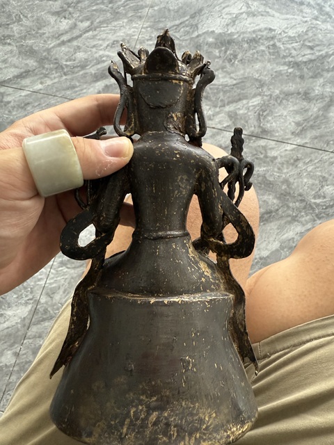 古玩銅器銅菩薩真品鑒賞圖