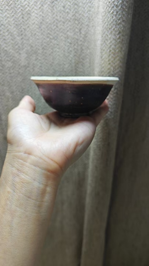 古玩陶瓷雙色釉茶盞真品鑒賞圖