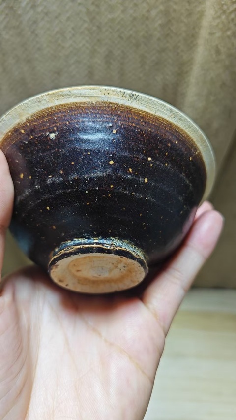 古玩陶瓷雙色釉茶盞真品鑒賞圖