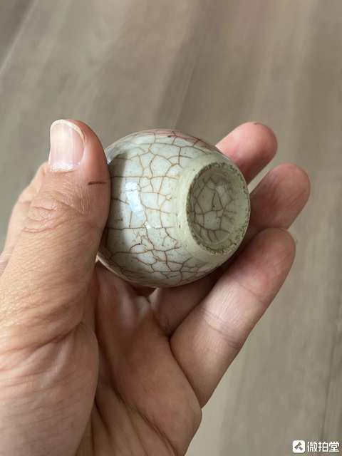 古玩陶瓷哥釉葫蘆瓶真品鑒賞圖