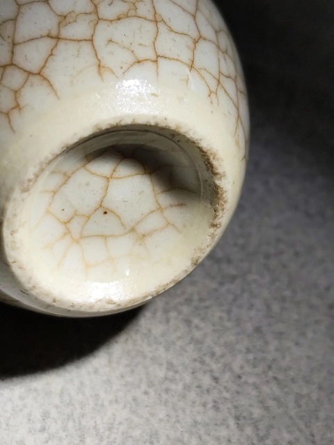 古玩陶瓷哥釉葫蘆瓶真品鑒賞圖