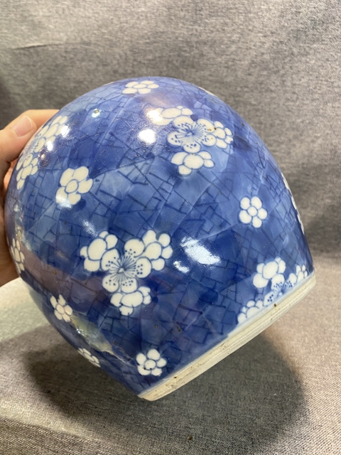 古玩陶瓷青花冰梅紋罐真品鑒賞圖