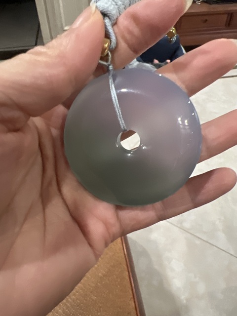 古玩玉器玉髓平安扣真品鑒賞圖