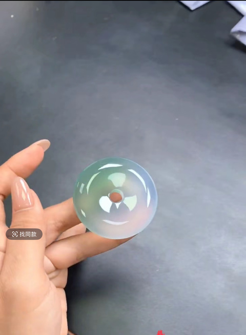 古玩玉器玉髓平安扣真品鑒賞圖