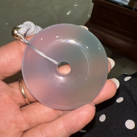 古玩玉器玉髓平安扣真品鑒賞圖