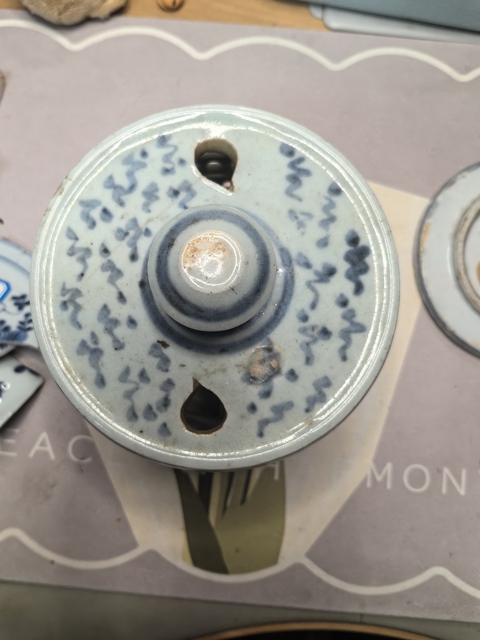 古玩陶瓷青花香薰真品鑒賞圖